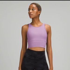 NWT Lululemon power pivot ribbed tank- Wisteria Purple Sz4